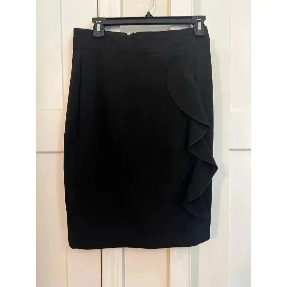 Paper doll junior skirt side ruffle detail back zipper size 7